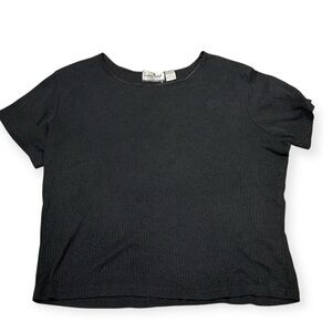 Extra Point Textured Black Short Sleeve Tee in Black Size 1X